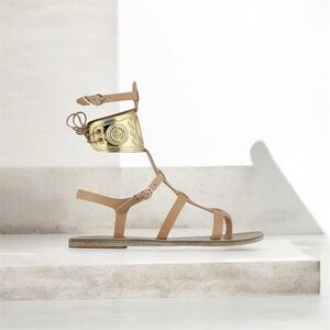 Ancient Greek Tan Gladiator Sandals rhodes .36